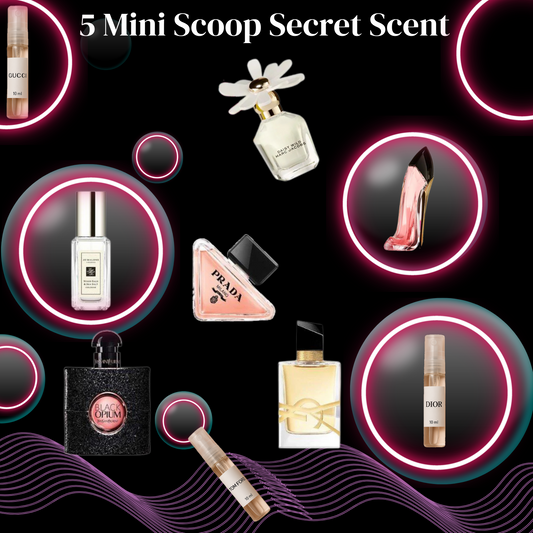 Luxury Scent Mystery Perfume Sampler Set (Pack of 5)